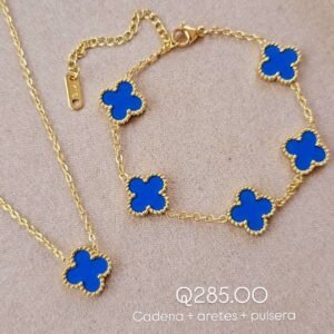 Juego tipo Van Cleef en tono azul - Imagen 2